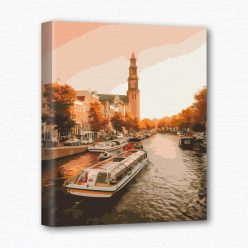 Keretre feszített számfestő - Amszterdam