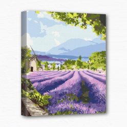 Keretre feszített számfestő - Levendula farm