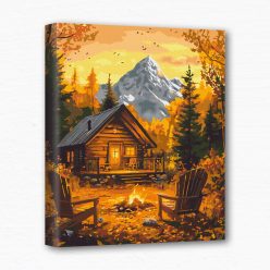 Keretre feszített számfestő - Őszi tábortűz