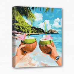 Keretre feszített számfestő - Kókusz koktél
