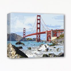 Keretre feszített számfestő - San Francisco