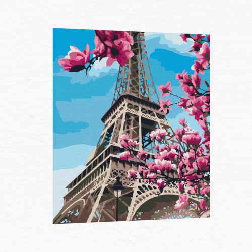 Számfestő készlet - Eiffel-torony tavasszal